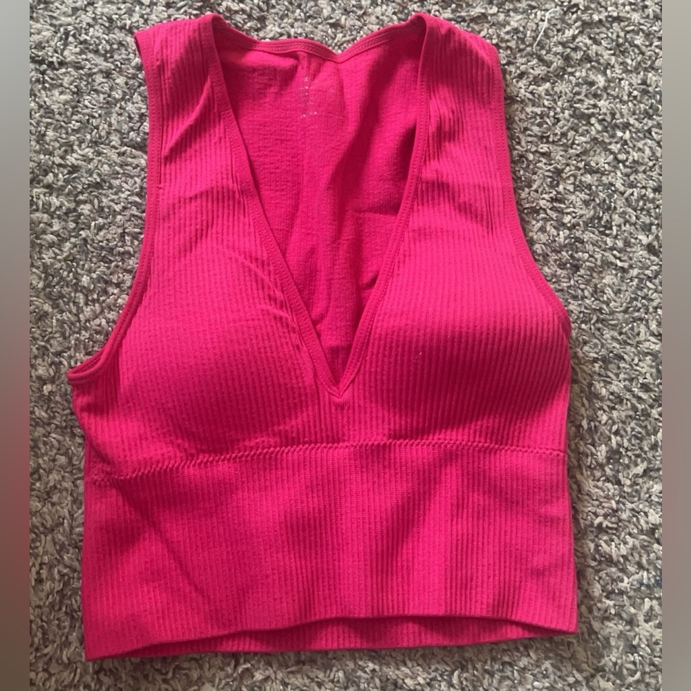 Hot pink crop top